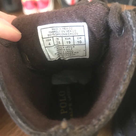 Polo sweater Ralph Lauren boots sz. 4 chocolate nubuck - Picture 8 of 10